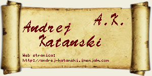 Andrej Katanski vizit kartica
